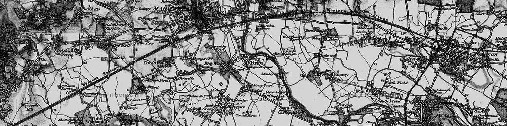 Old map of Bray in 1895
