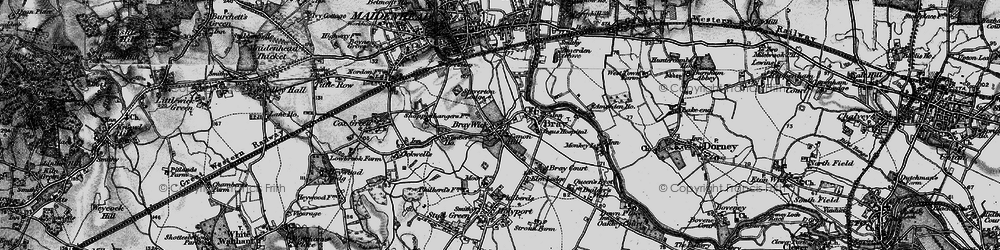Old map of Bray Wick in 1895