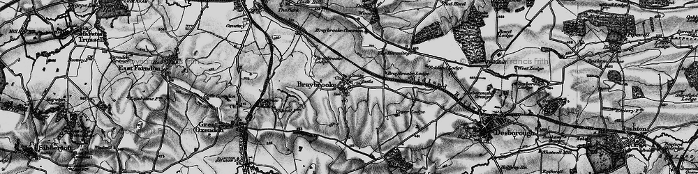 Old map of Braybrooke Lower Lodge in 1898