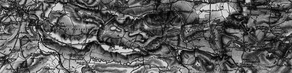 Old map of Braydon Pond in 1898