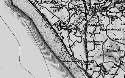Old map of Braystones in 1897