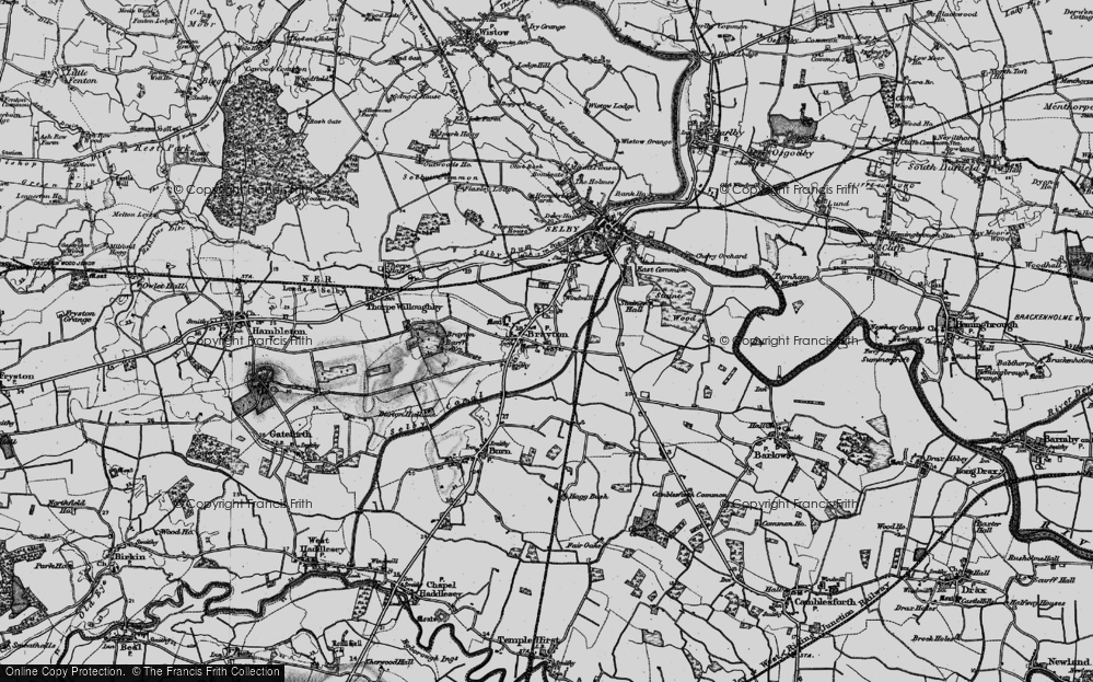 Old Map of Brayton, 1895 in 1895