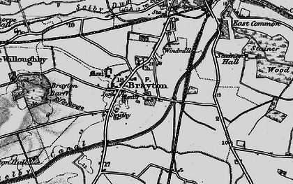 Old map of Brayton in 1895