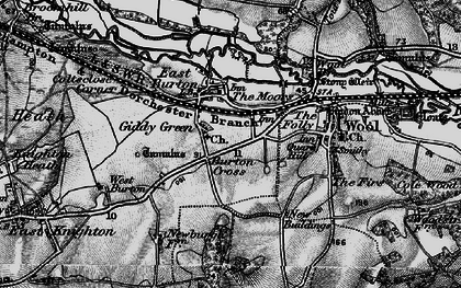 Old map of Burton Cross in 1897