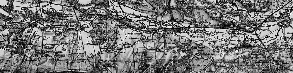 Old map of Burton Cross in 1897