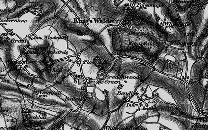 Old map of Breachwood Green in 1896