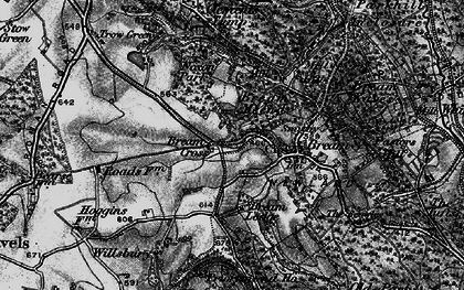 Old map of Bream Cross in 1897