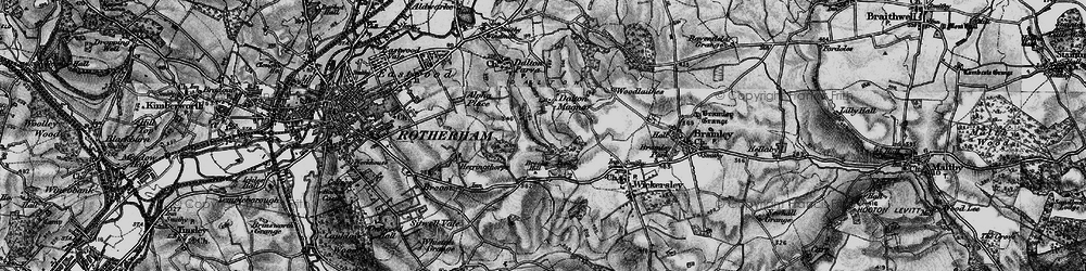 Old map of Brecks in 1896