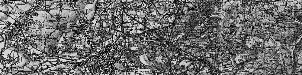 Old map of Bredbury in 1896