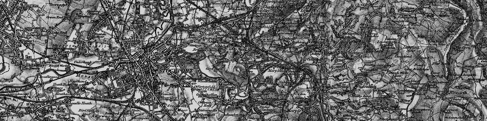 Old map of Bredbury Green in 1896