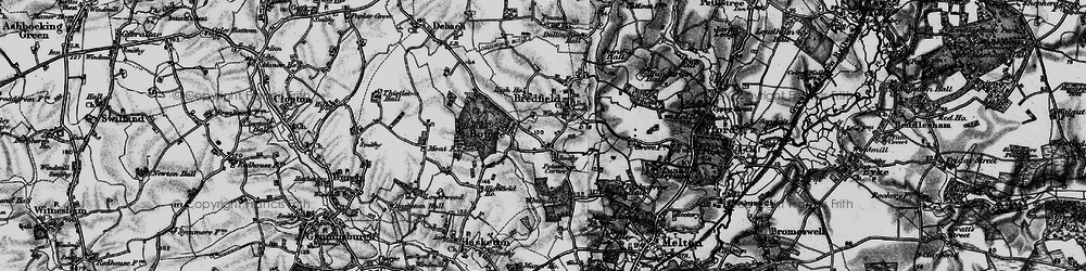 Old map of Bredfield in 1896