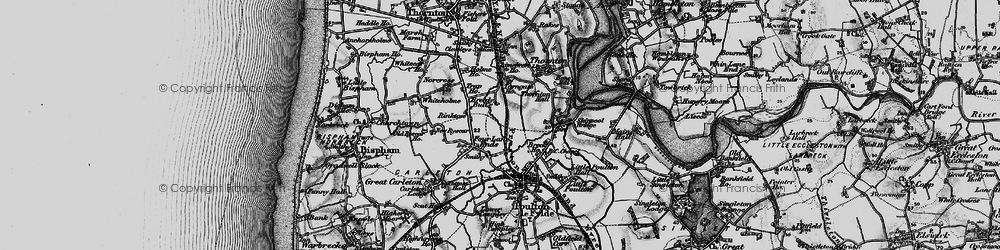 Old map of Breedy Butts in 1896