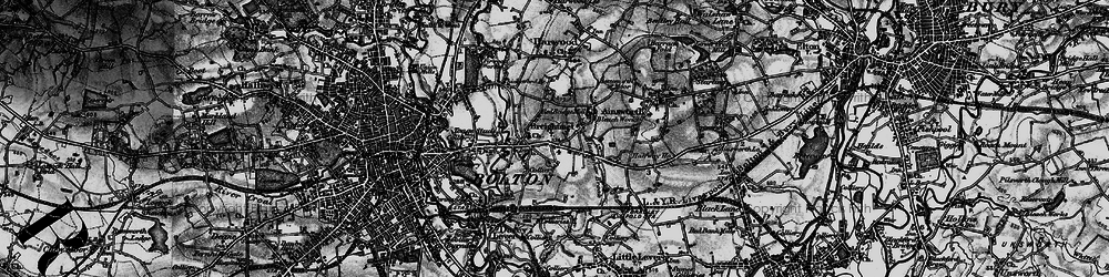 Old map of Breightmet in 1896