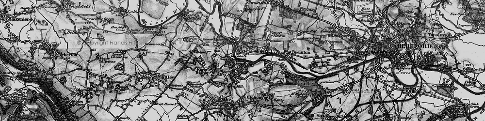 Old map of Breinton Common in 1898