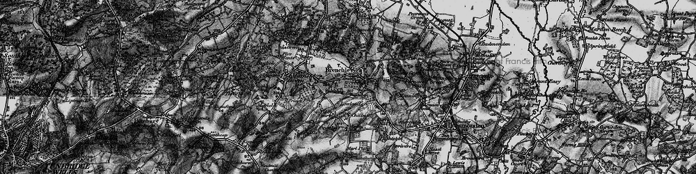 Old map of Brenchley in 1895