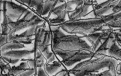 Old map of Brendon in 1895