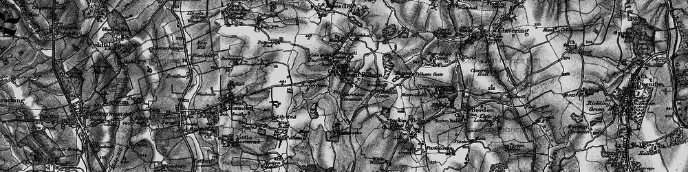 Old map of Brent Pelham in 1896