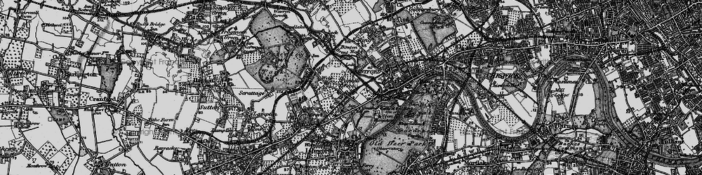 Old map of Brentford End in 1896