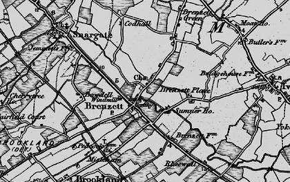 Old map of Brenzett in 1895