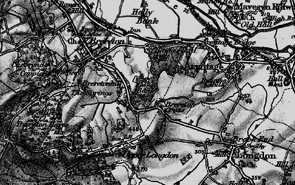 Old map of Brereton Cross in 1898