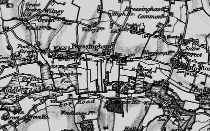Old map of Bressingham in 1898