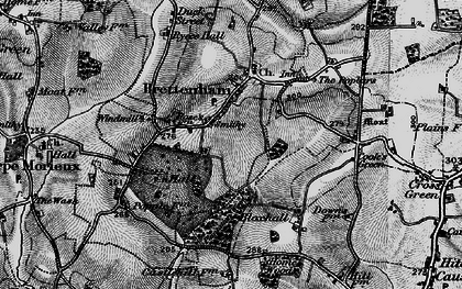 Old map of Brettenham in 1896