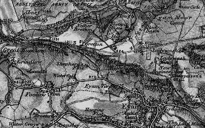 Old map of Bretton Clough in 1896