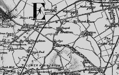 Old map of Bretton in 1897