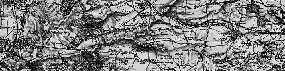 Old map of Brick-kiln End in 1899