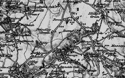 Old map of Brickhouses in 1897