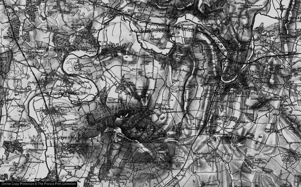 Old Map of Bricklehampton, 1898 in 1898