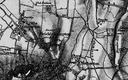 Old map of Bricklehampton in 1898