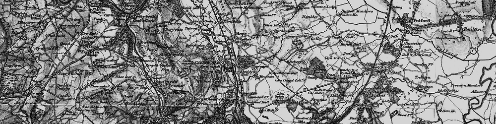 Old map of Caer Estyn in 1897