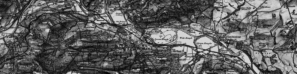 Old map of Broomhaugh Island in 1898