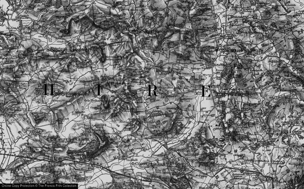 Old Map of Bridge End, 1898 in 1898