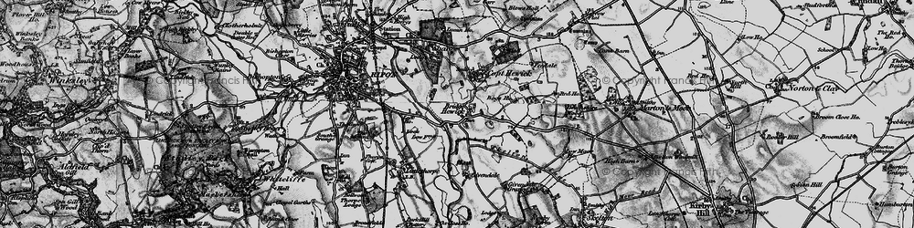 Old map of Bridge Hewick in 1898