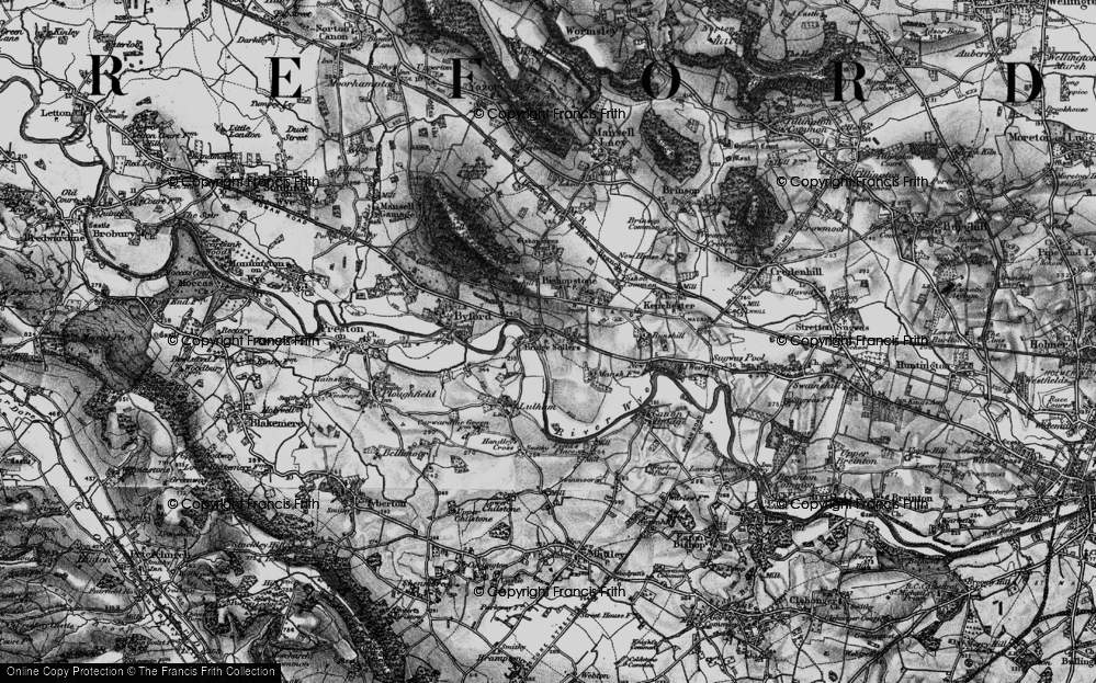 Old Map of Bridge Sollers, 1898 in 1898