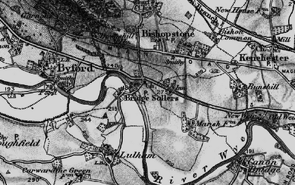 Old map of Bridge Sollers in 1898