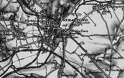 Old map of Bridge Town in 1898
