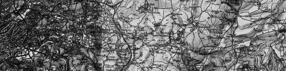 Old map of Bridge Yate in 1898
