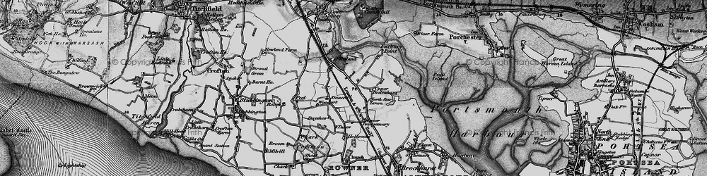 Old map of Bridgemary in 1895