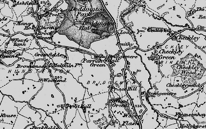 Old map of Bridgemere Hall in 1897
