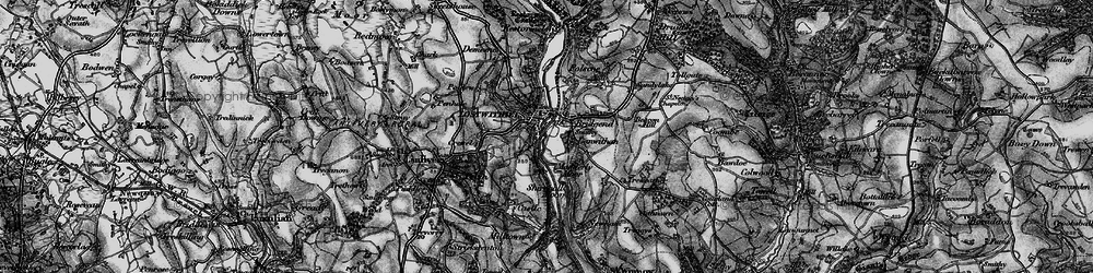 Old map of Bridgend in 1895