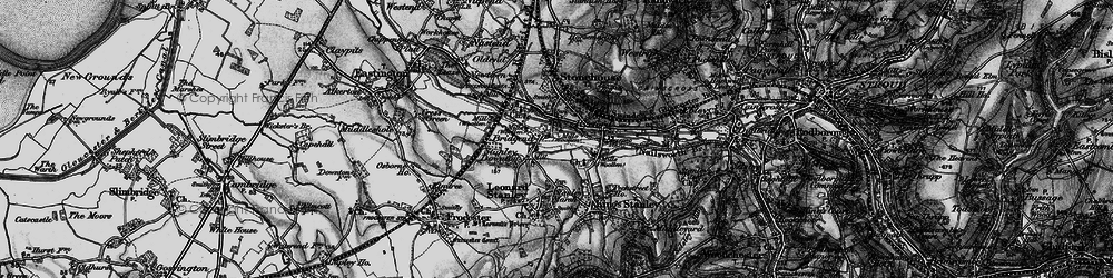 Old map of Bridgend in 1897