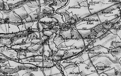 Old map of Bounds Cross in 1896
