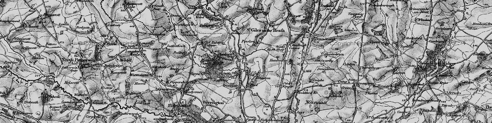Old map of Bridgetown in 1895