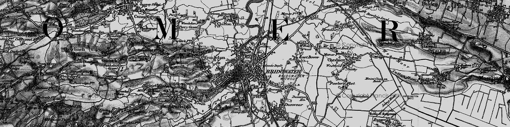 Old map of Bridgwater in 1898