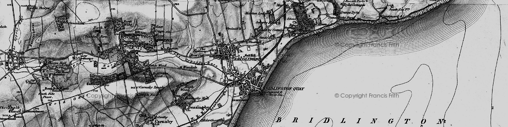 Old map of Bridlington in 1897