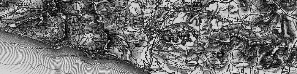 Old map of Bridport in 1897