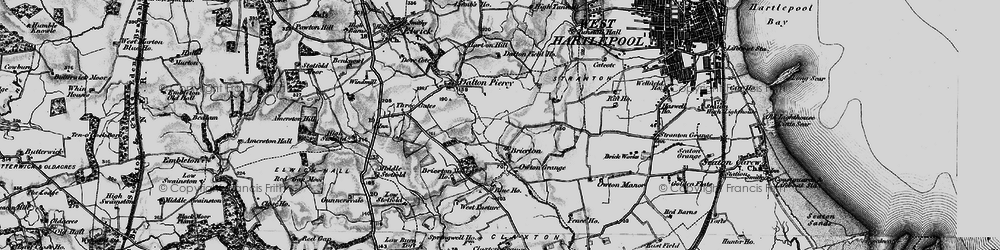 Old map of Brierton in 1898